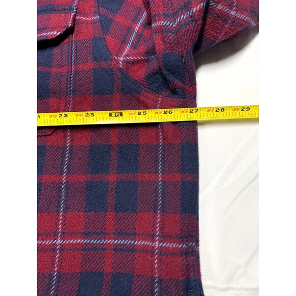 Orvis Heavyweight Flannel Shirt Button Up Shacket Jacket Blue Men's size XXL - Picture 5 of 10